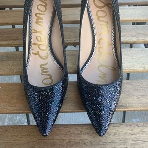 Sam Edelman Margie Black Iridescent Sequins Pump